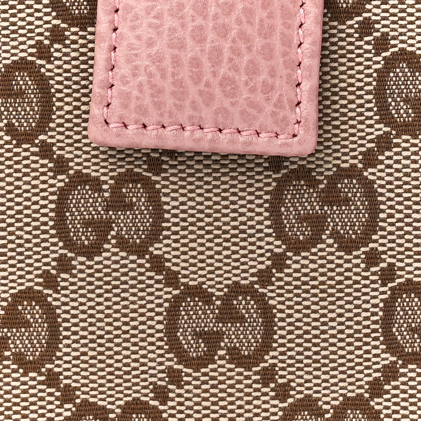 Monogram Dollar Calfskin Zip Around French Flap Wallet Beige Ebony Soft Pink
