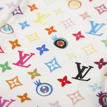 Louis Vuitton Silk Multicolor Eye Love Scarf White 3 of 6