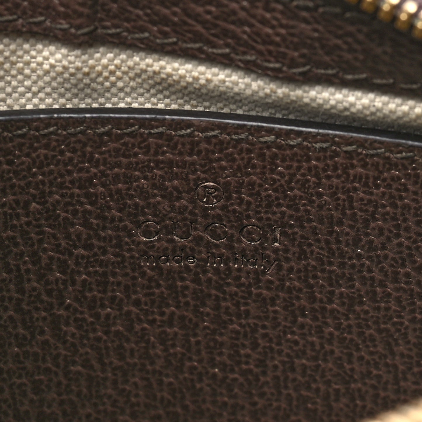 GG Supreme Monogram Textured Dollar Calfskin Web Small Ophidia GG Handbag Beige Ebony New Acero