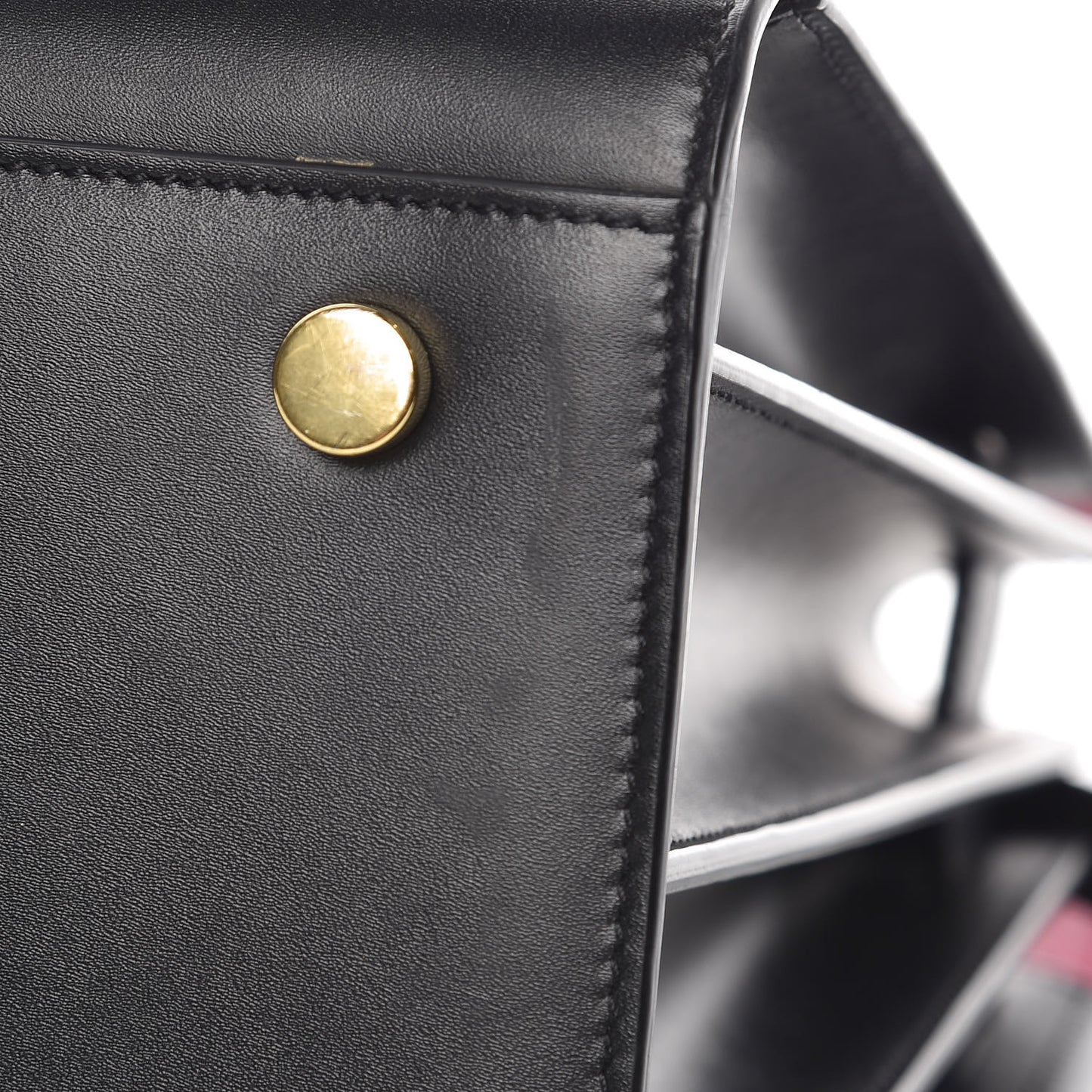 Calfskin Small Sac De Jour Black Fuchsia