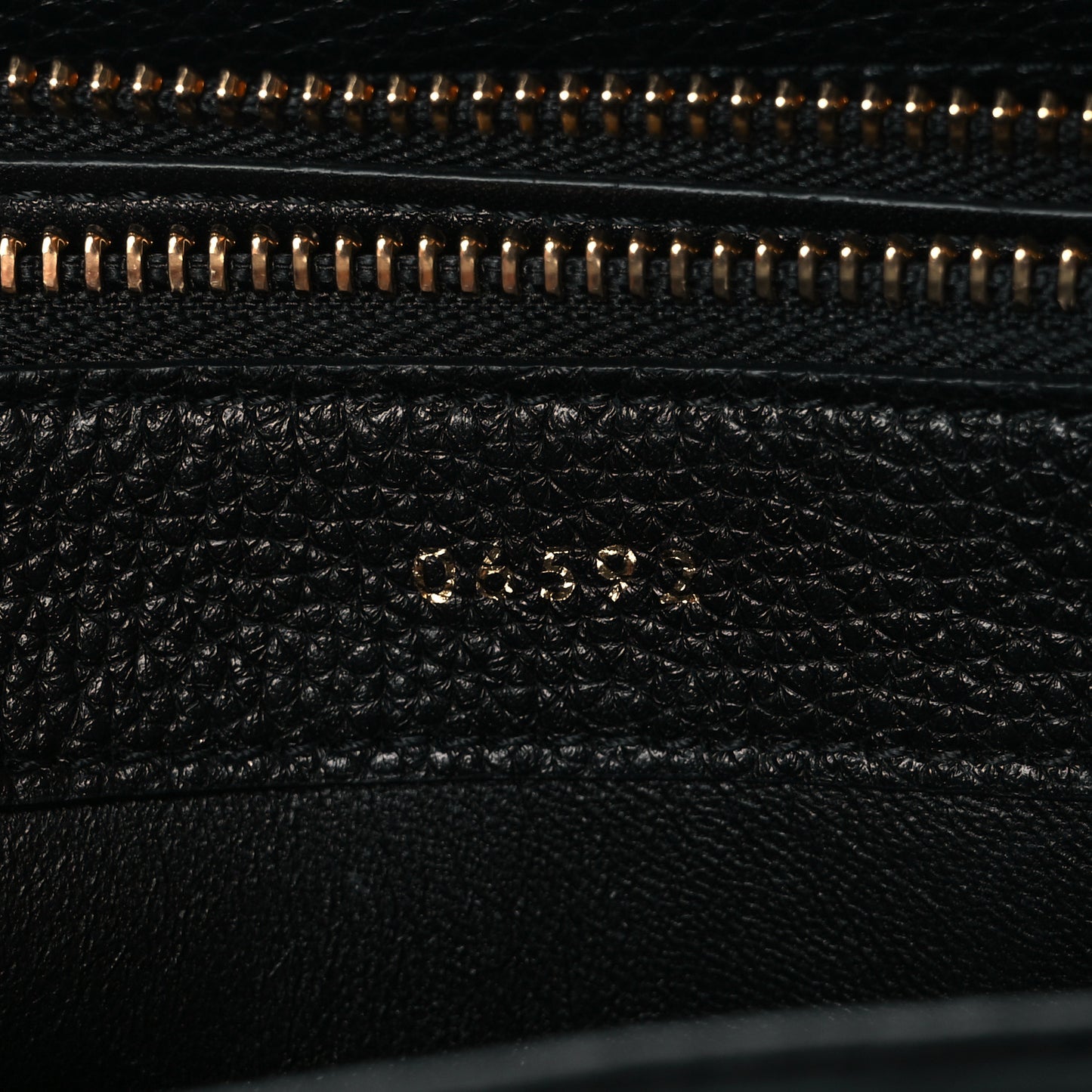 Grained Calfskin Small 16 Top Handle Bag Black