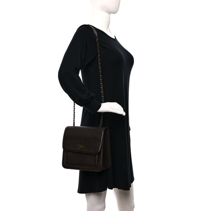 Chanel Calfskin Flap Shoulder Bag Brown 2 of 10