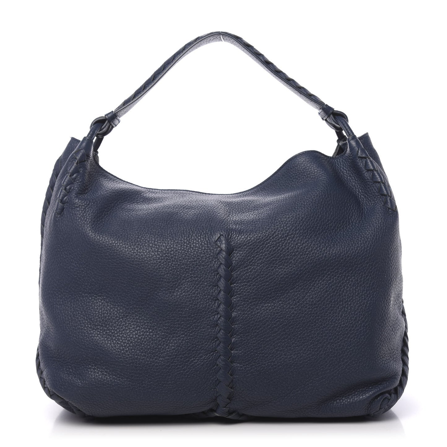 Washed Cervo Deerskin Large Hobo Denim