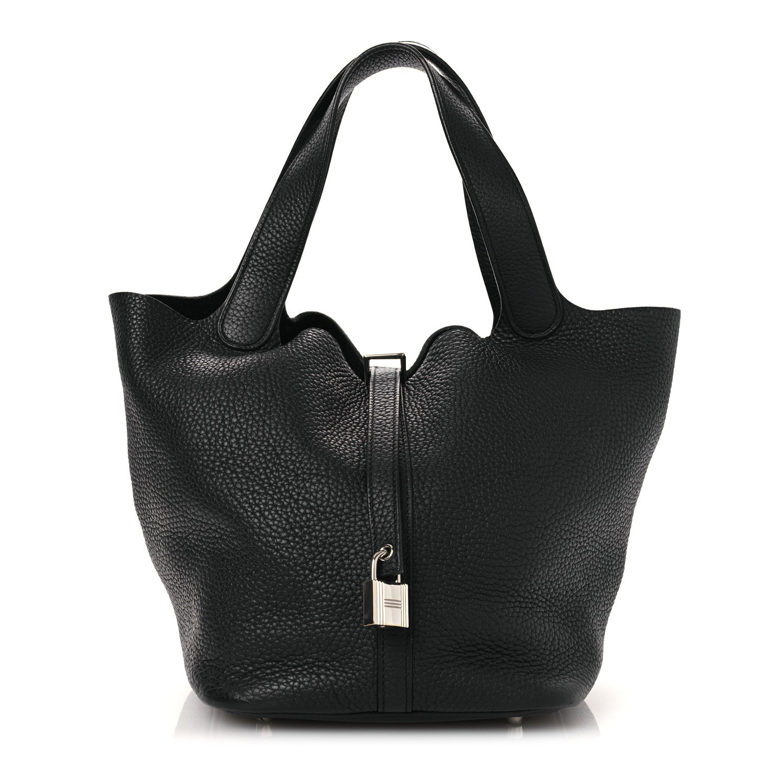 Hermes Taurillon Clemence Picotin Lock 22 MM Black 1 of 12