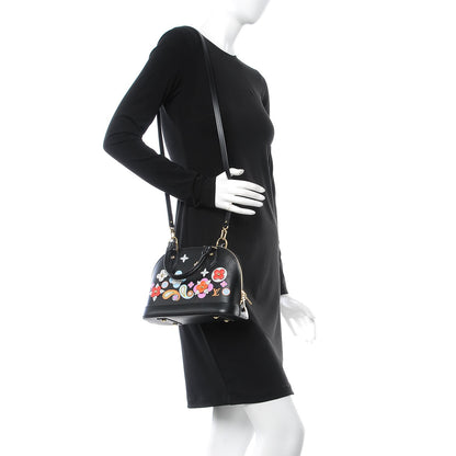 Louis Vuitton Epi Blooming Flowers Alma BB Black 2 of 8