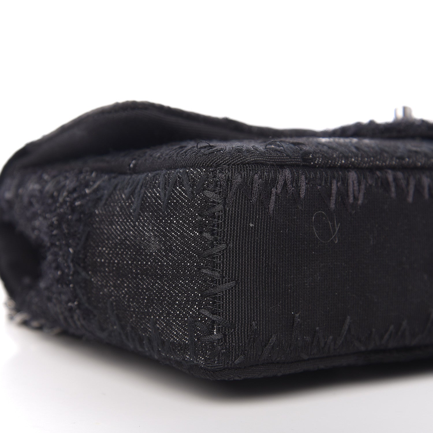 Chanel Tweed Patchwork Medium Single Flap Black 8 of 9