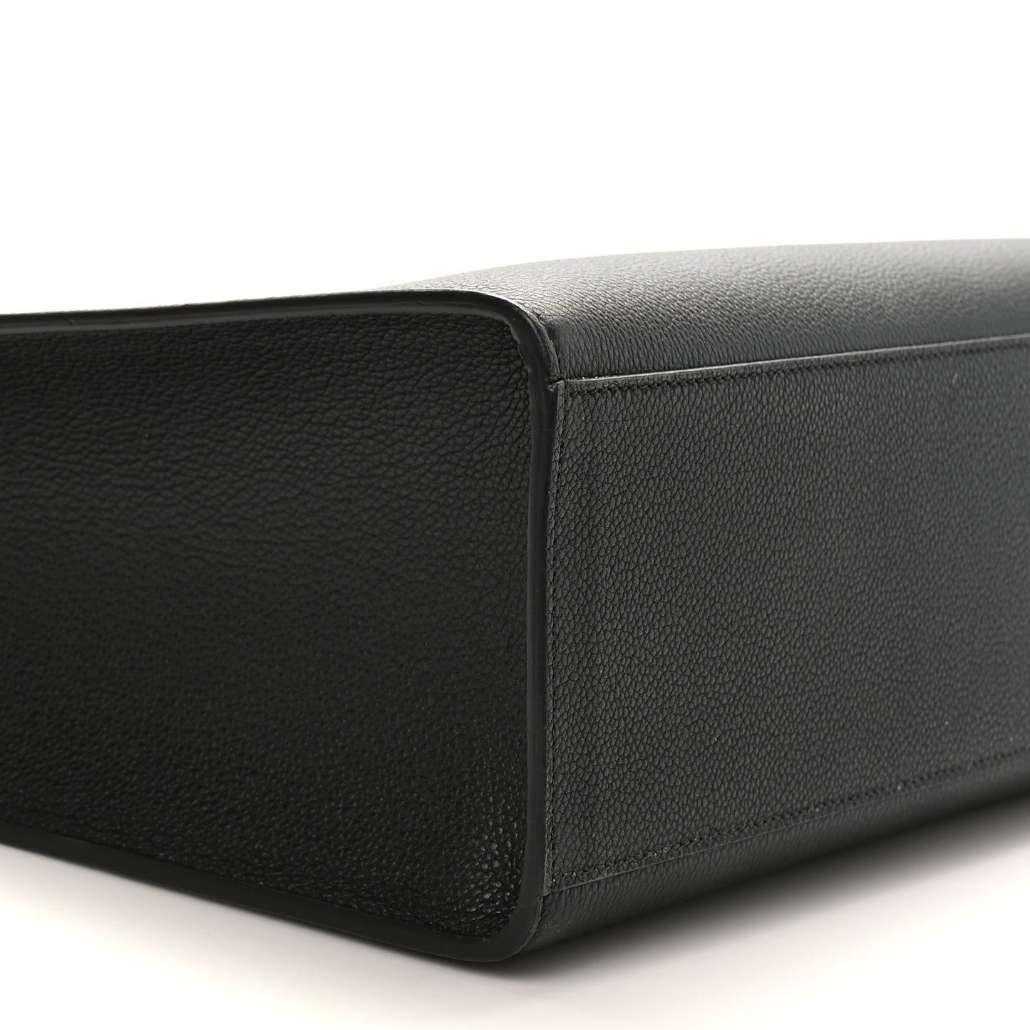 Vitello Cher Logo Embossed Medium Go To Shopper Tote Black