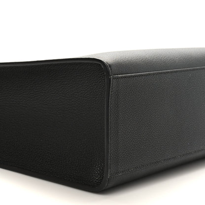 Fendi Vitello Cher Logo Embossed Medium Go To Shopper Tote Black 7 of 8