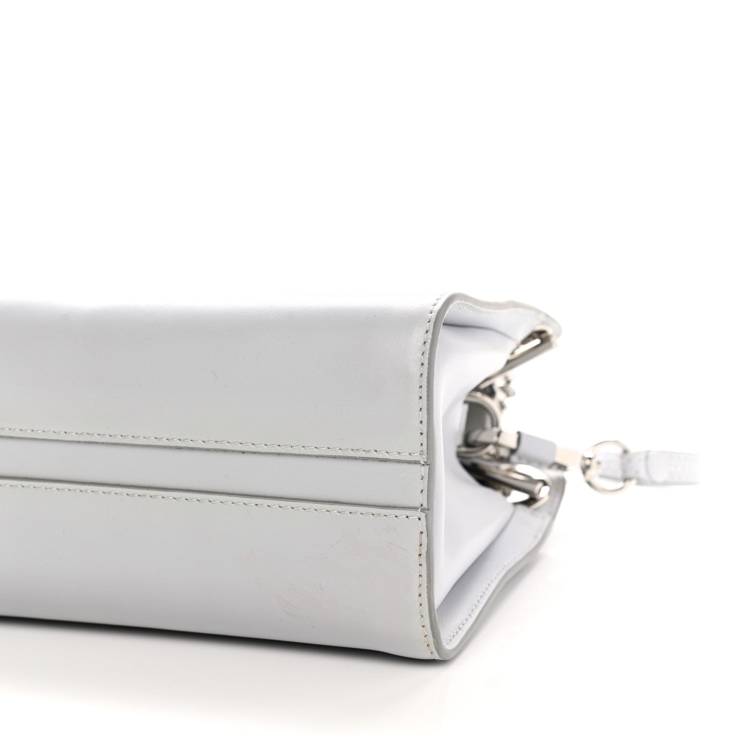 Chloe Shiny Calfskin Mini Annie Shoulder Bag Airy Grey 11 of 11