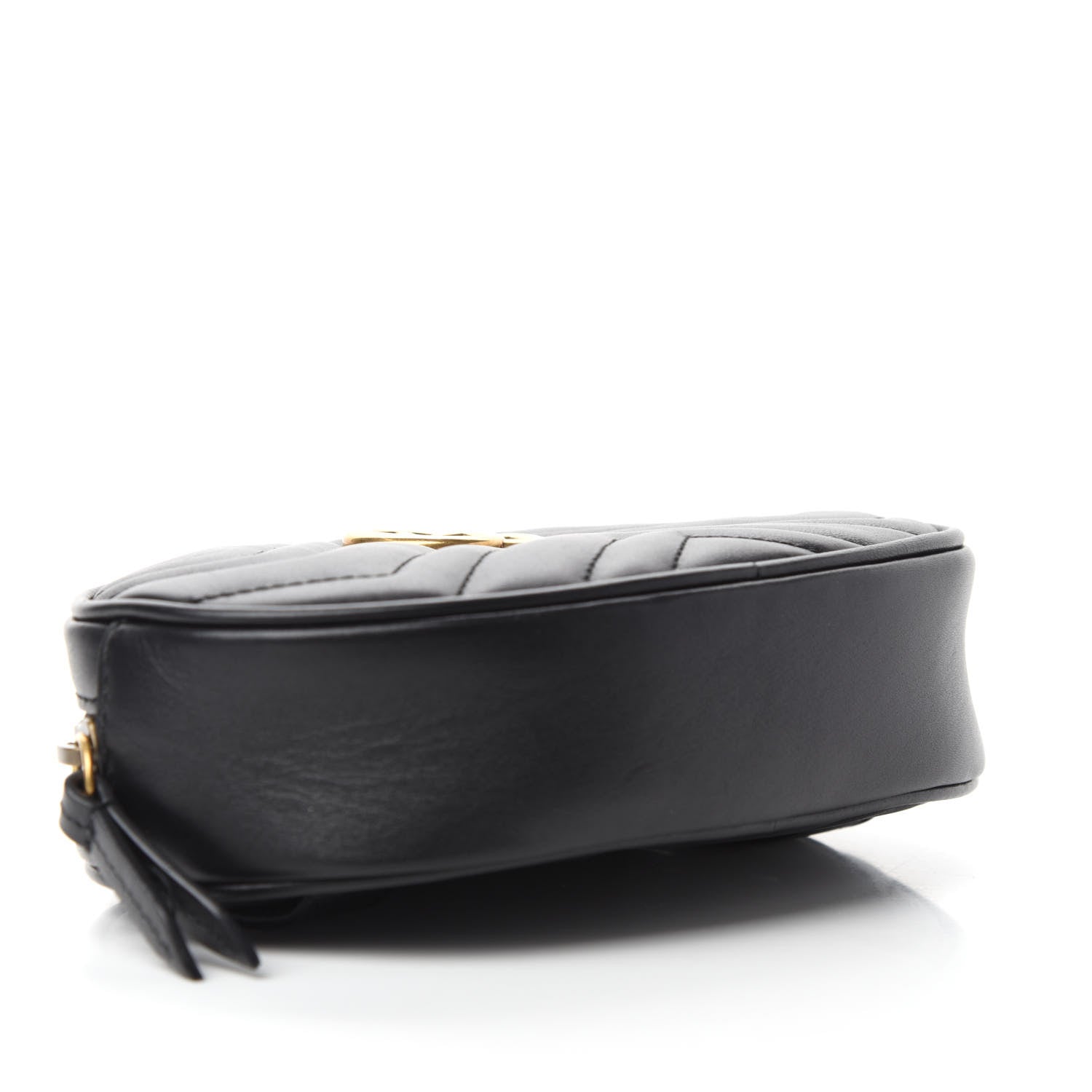 Gucci Calfskin Matelasse GG Marmont Belt Bag 95 38 Black 4 of 11
