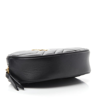 Gucci Calfskin Matelasse GG Marmont Belt Bag 95 38 Black 4 of 11