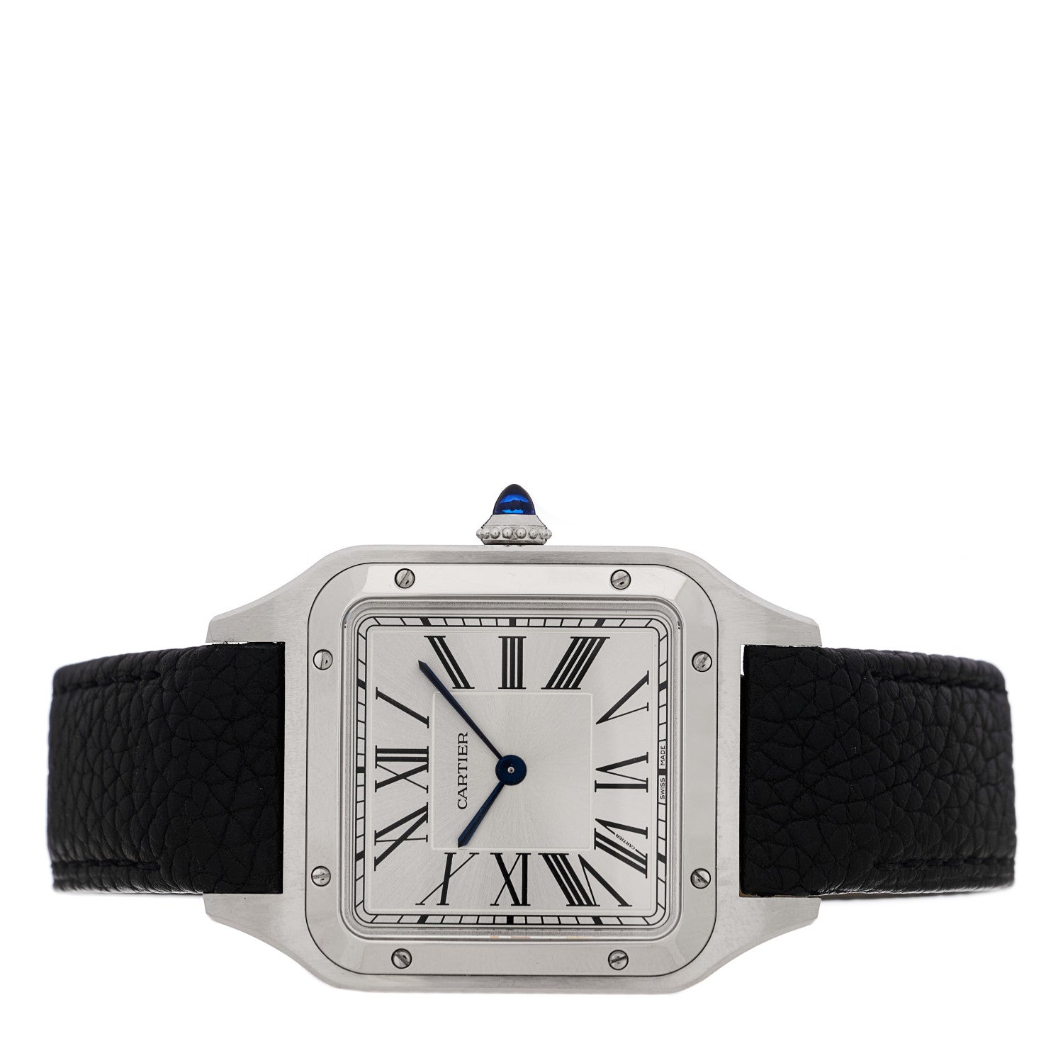 Cartier Stainless Steel Calfskin 31.4mm Santos Dumont Quartz Watch 2 of 5