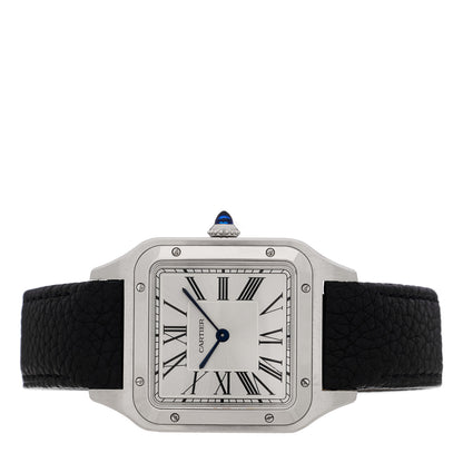 Cartier Stainless Steel Calfskin 31.4mm Santos Dumont Quartz Watch 2 of 5
