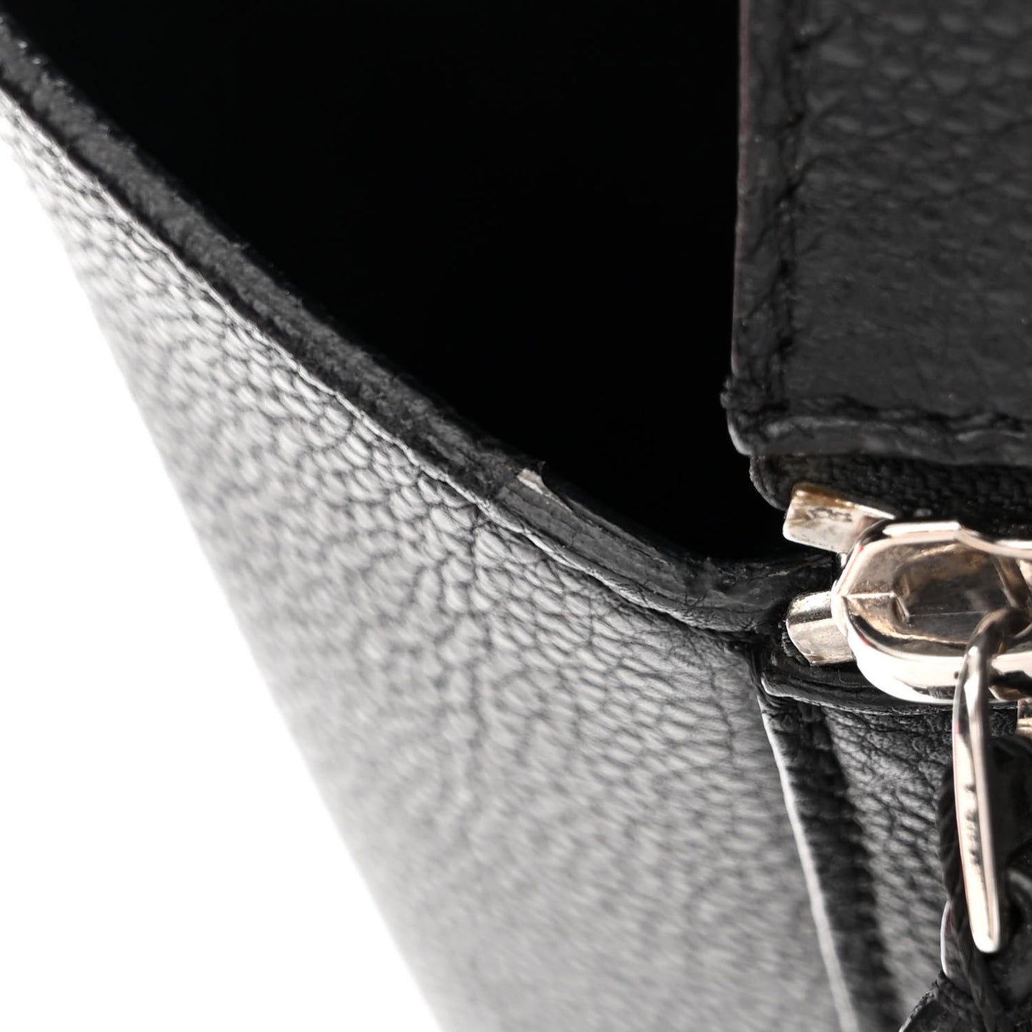 Supple Calfskin Medium Edge Shoulder Bag Black