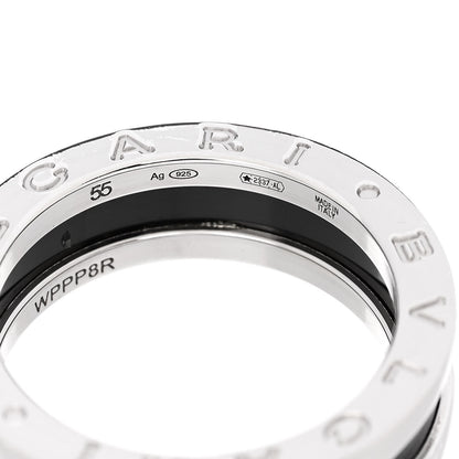Bulgari Sterling Silver Ceramic Save The Children One-Band Ring 55 7.25 4 of 7