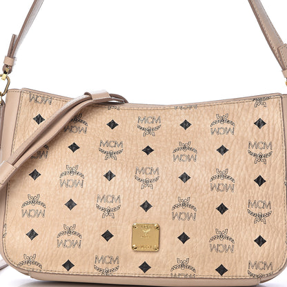 MCM Visetos Medium Essential Shoulder Bag Beige 17 of 17