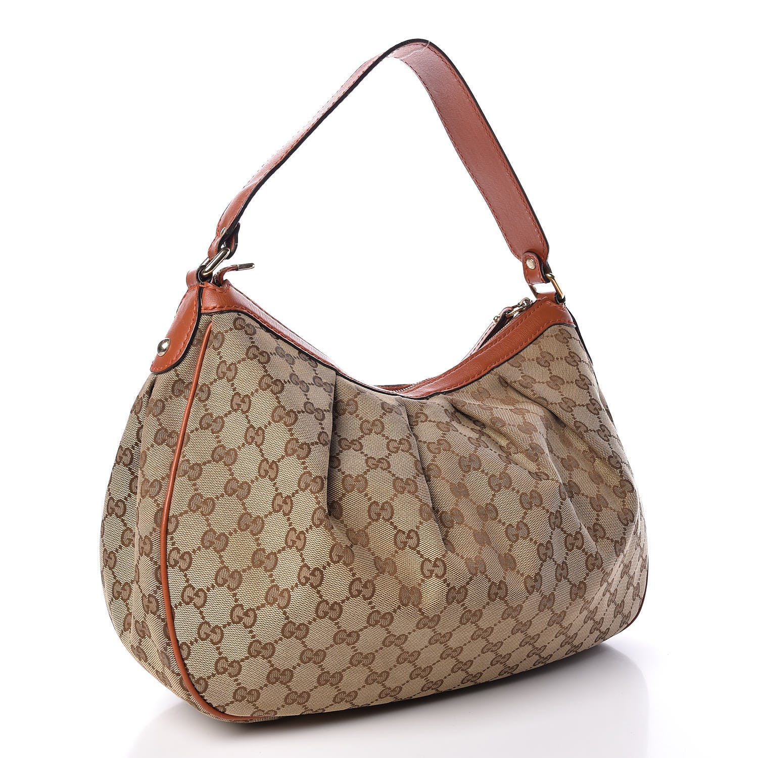 Gucci Monogram Medium Sukey Hobo Orange 3 of 9