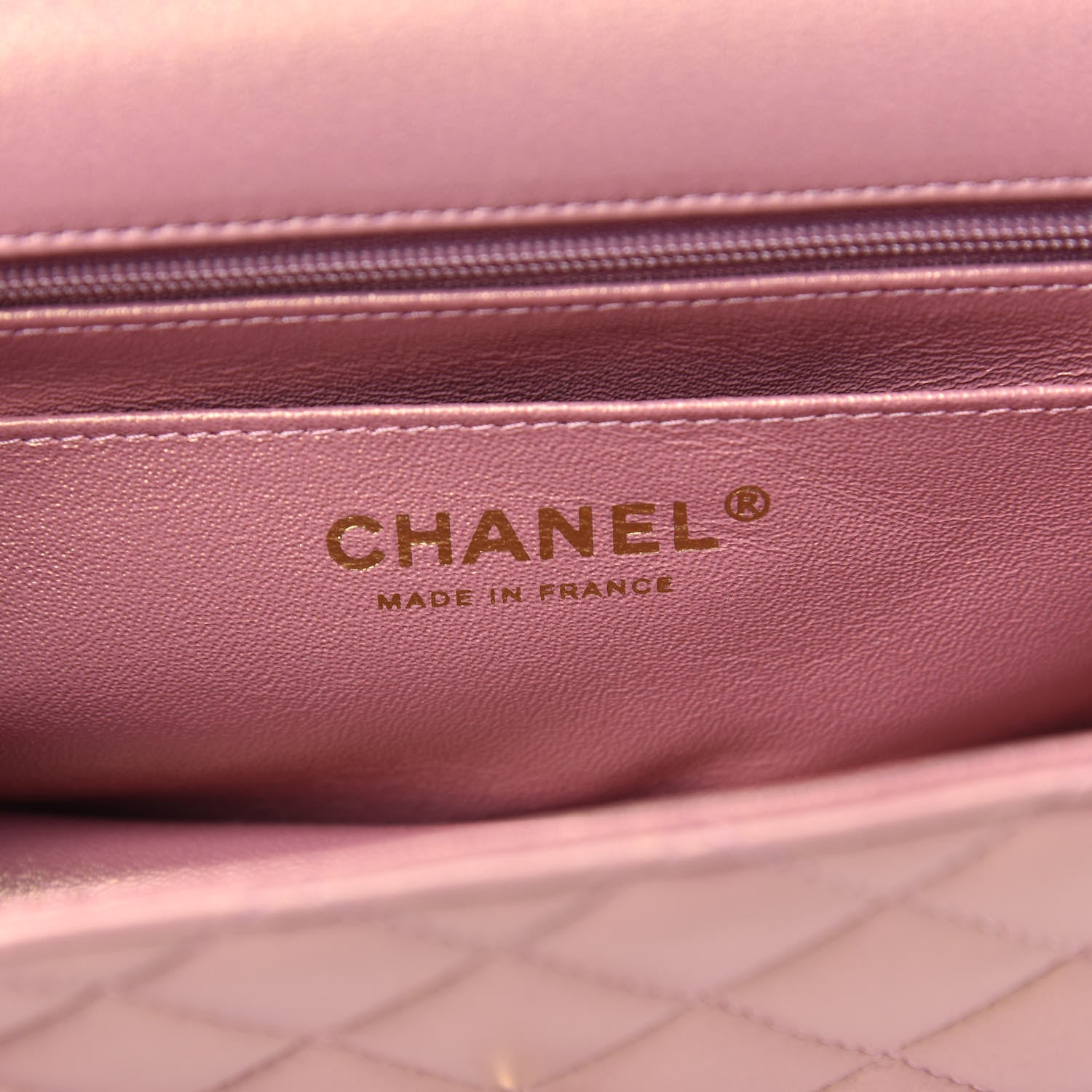 Chanel Iridescent Lambskin Quilted Mini Top Handle Rectangular Flap Pink 6 of 11