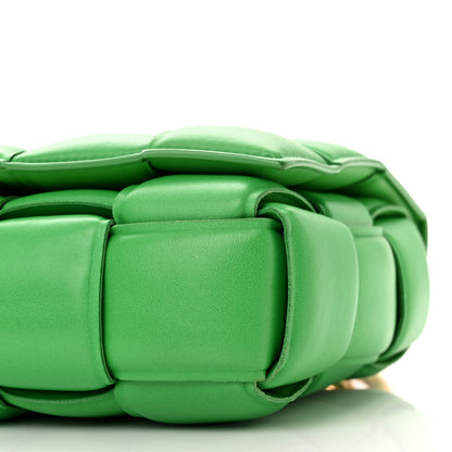 Bottega Veneta Lambskin Maxi Intreccio Padded Chain Cassette Crossbody Bag Grass 10 of 10