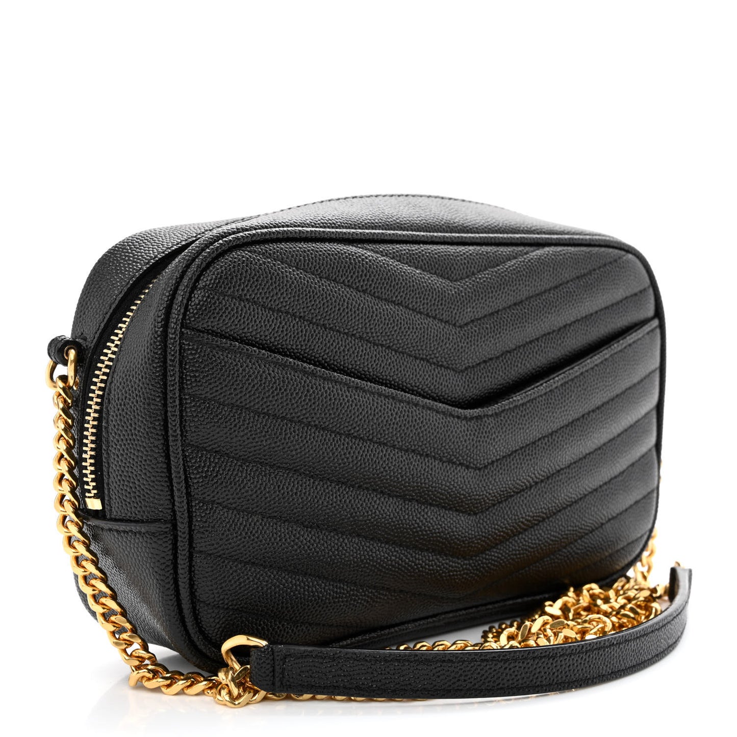 Grain De Poudre Matelasse Monogram Mini Lou Camera Bag Black