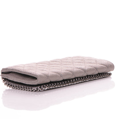 Stella McCartney Shaggy Deer Quilted Falabella Flap Wallet Grey 4 of 7