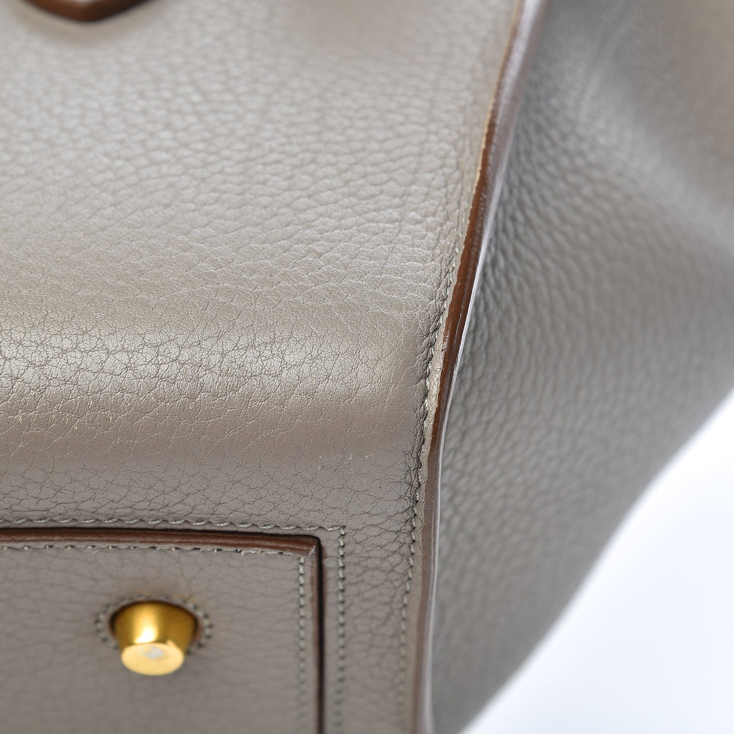 Crisped Calfskin Mini Tie Knot Tote Medium Grey