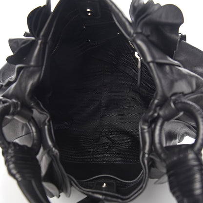 Prada Nappa Ruffle Bag Black 4 of 10