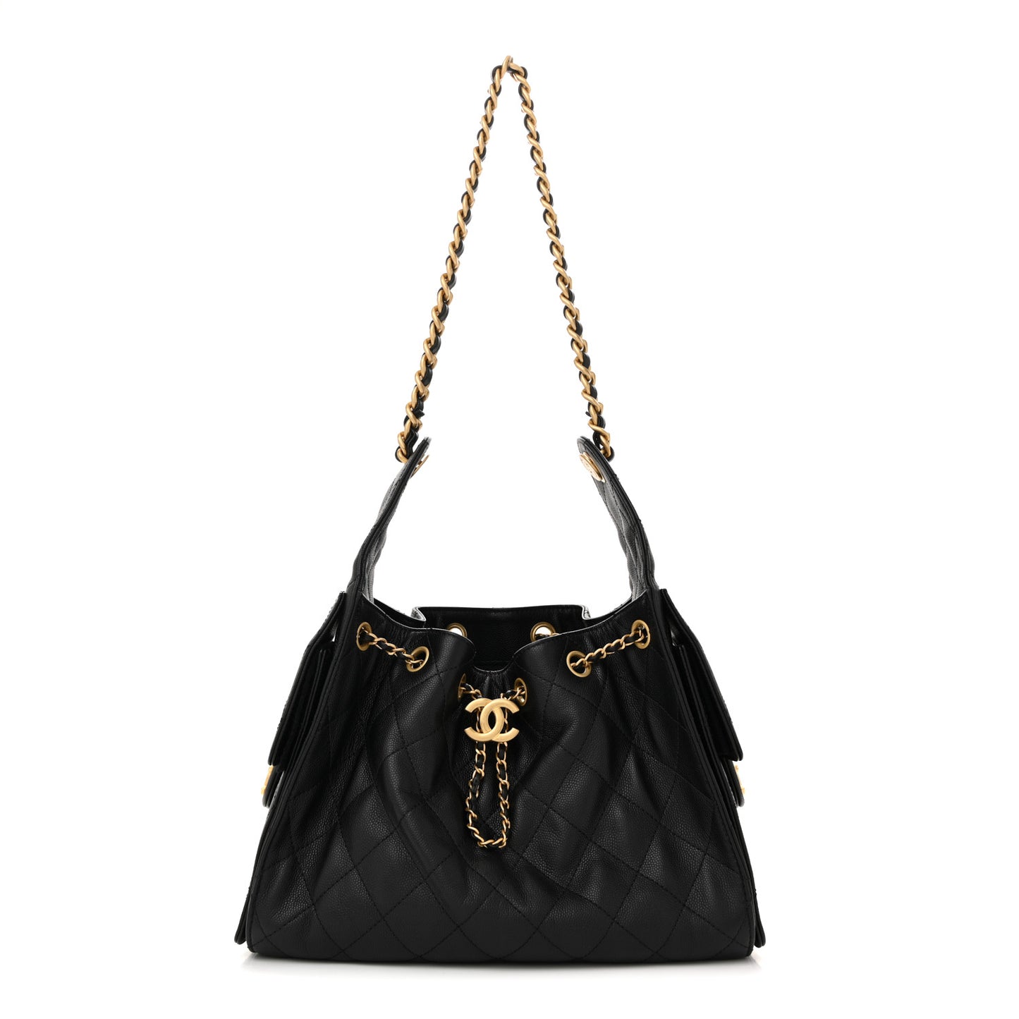 Caviar Quilted Small Chanel 25 Handbag Black