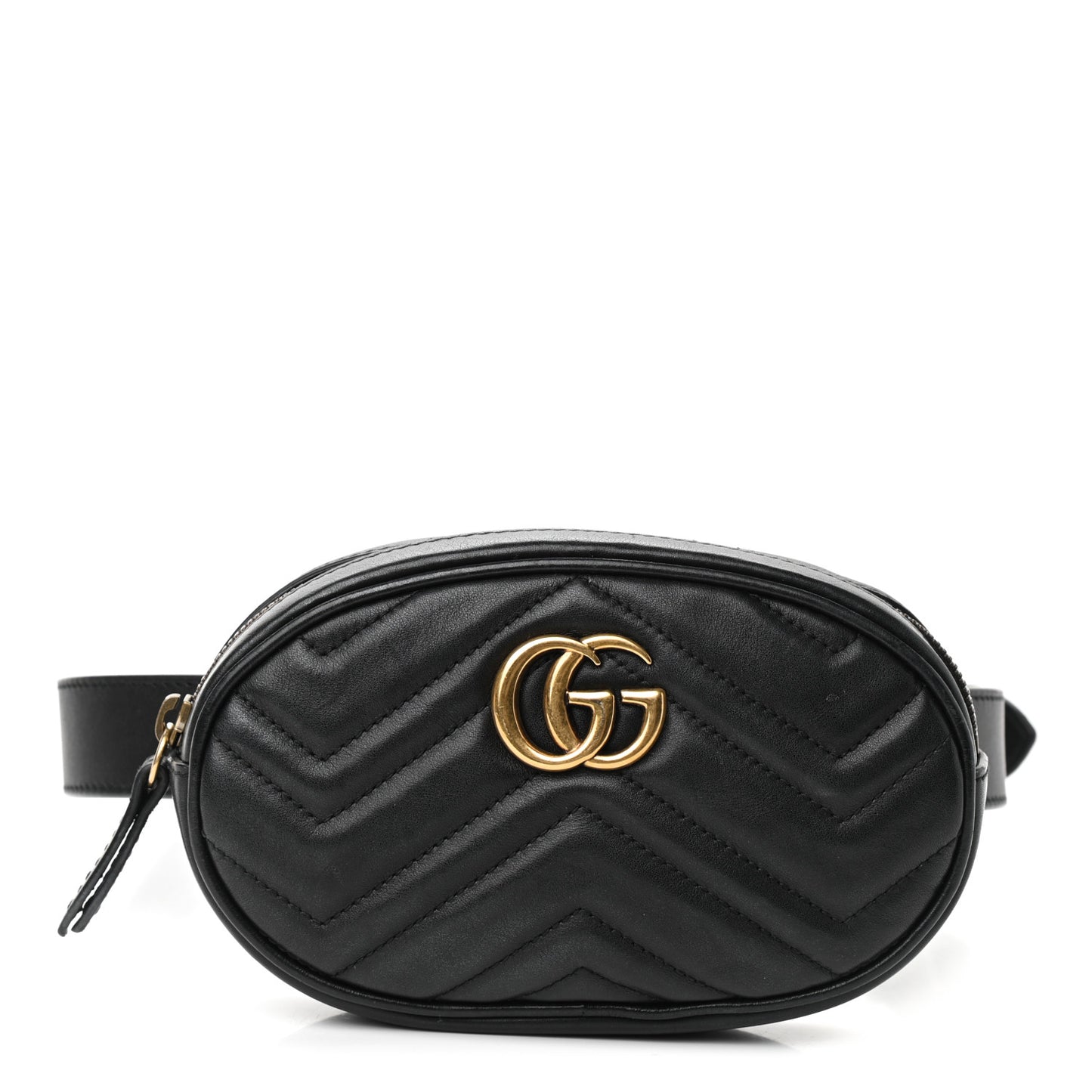 Calfskin Matelasse GG Marmont Belt Bag 85 34 Black