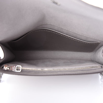 Louis Vuitton Metallic Grained Calfskin Louise Clutch GM NM 5 of 9