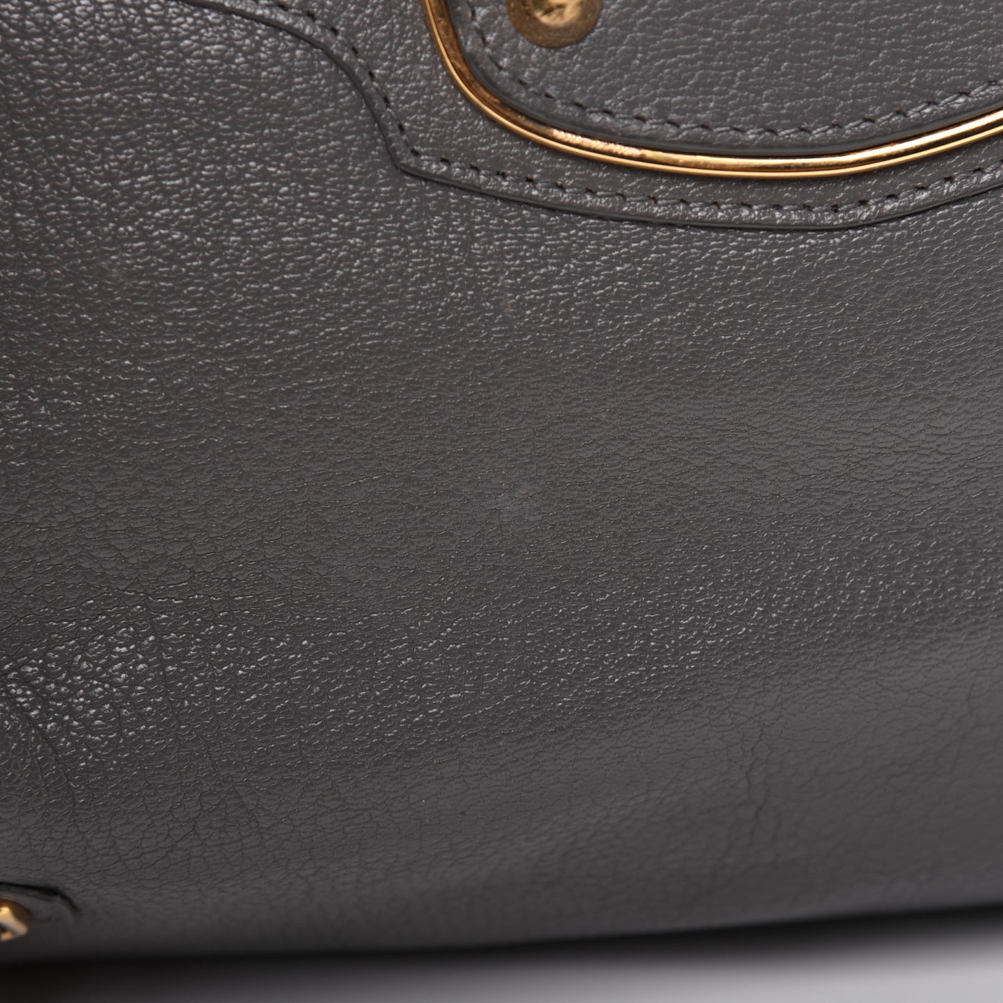Chevre Gold Metallic Edge Hardware Velo Gris Acier