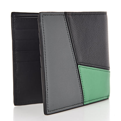 Loewe Calfskin Puzzle Bi-fold Wallet Deep Blue Green 3 of 8
