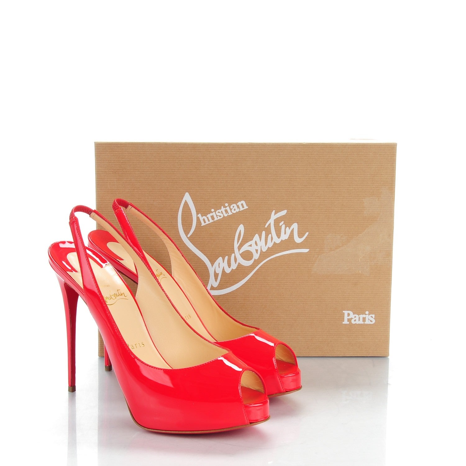 Christian Louboutin Patent Private Number 120 Pumps 39.5 Pavot 10 of 10