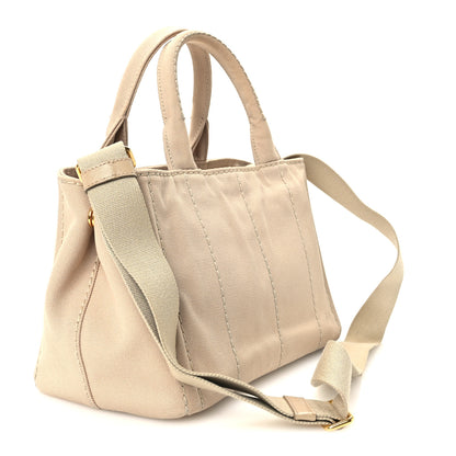 Prada Canapa Small Logo Tote Corda 3 of 12
