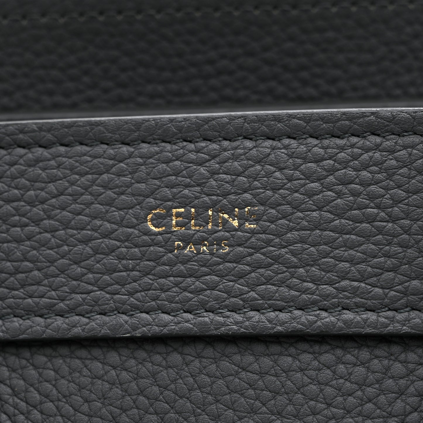 Drummed Calfskin Nano Luggage Kohl