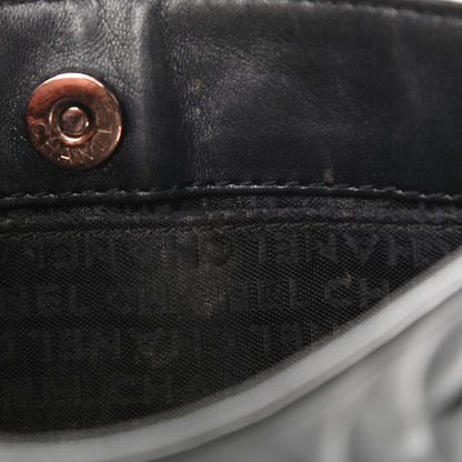 Chanel Patent Camellia Embossed Pochette Black 8 of 11