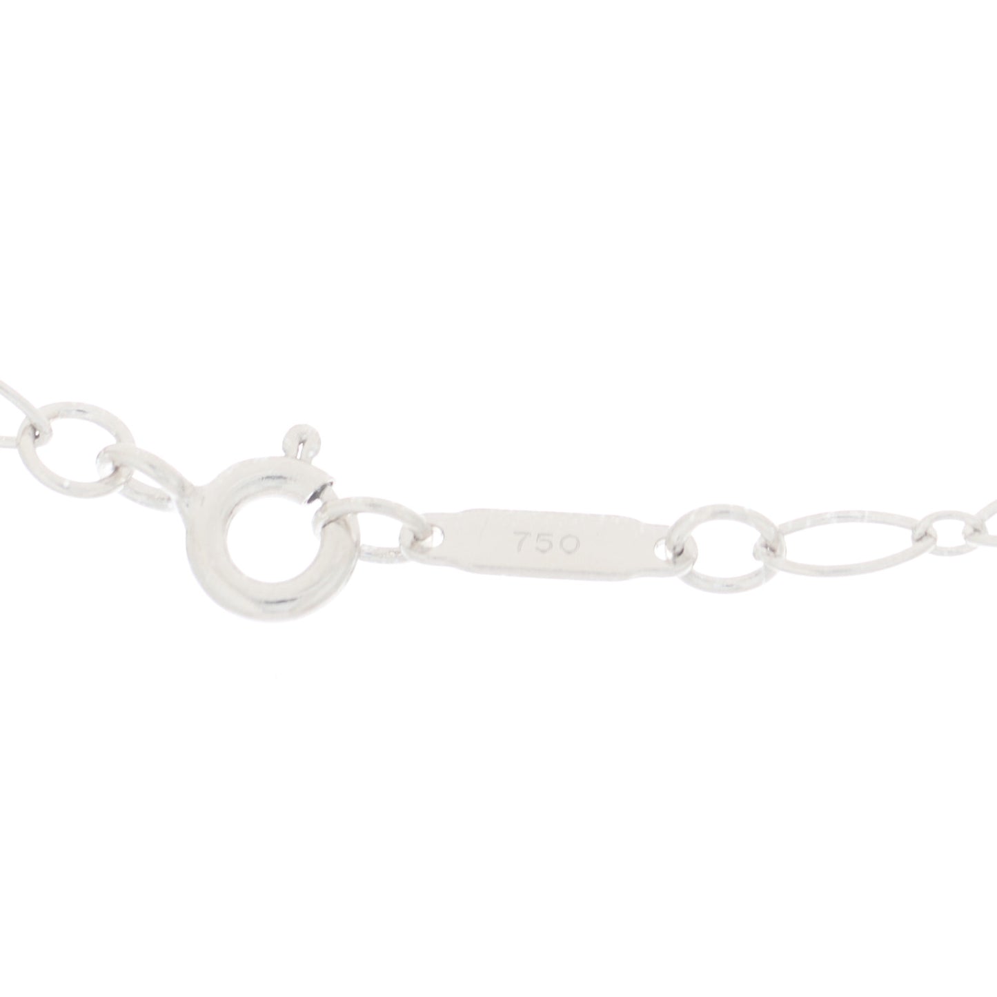 18K White Gold Oval Link Chain Necklace