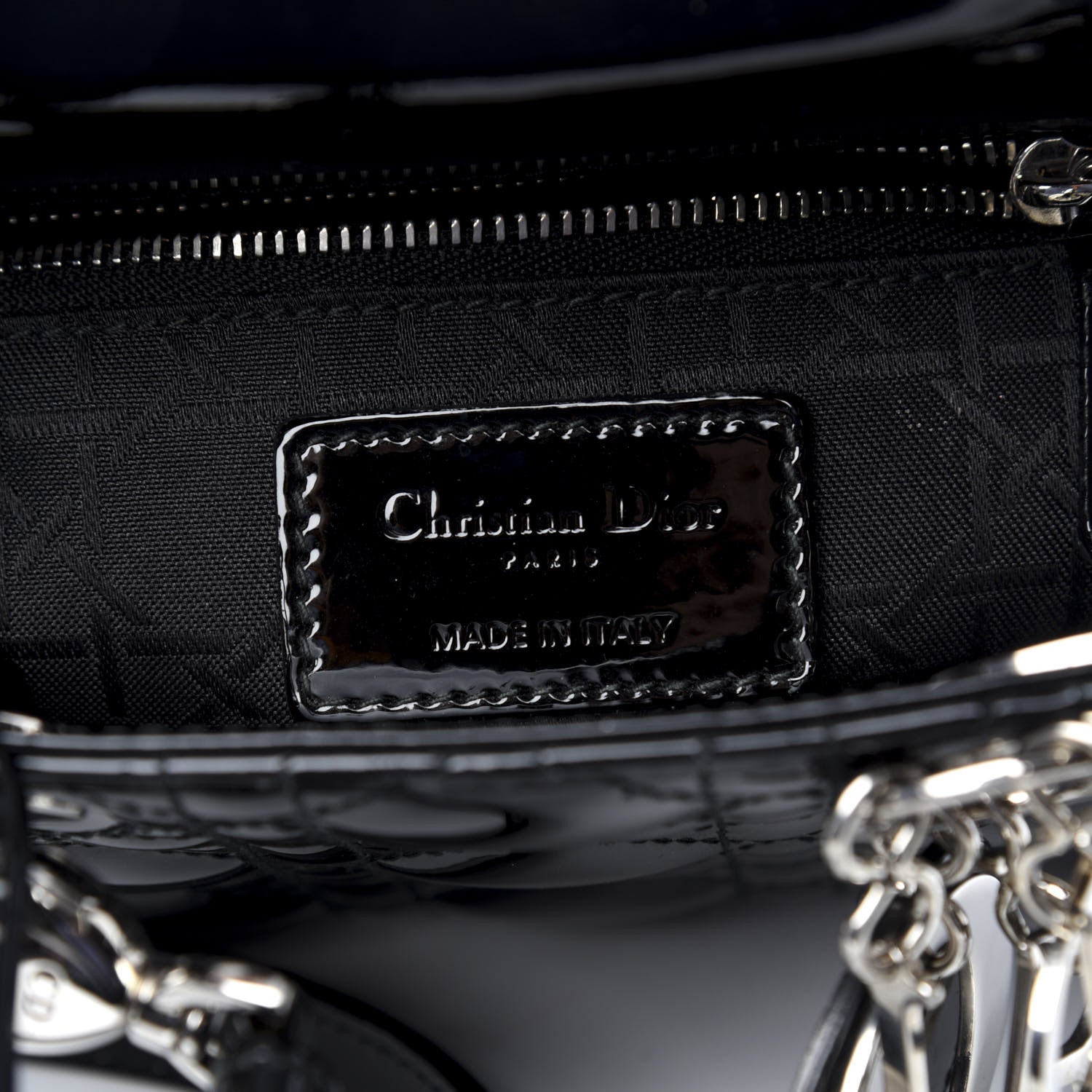 Christian Dior Patent Cannage Mini Lady Dior Black 6 of 9