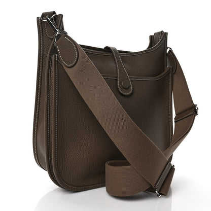 Hermes Taurillon Clemence Evelyne III PM Etoupe 3 of 9