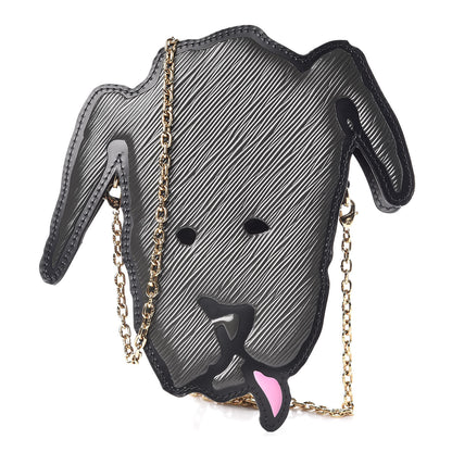 Louis Vuitton Epi Catogram Dog Face Clutch Black 1 of 10