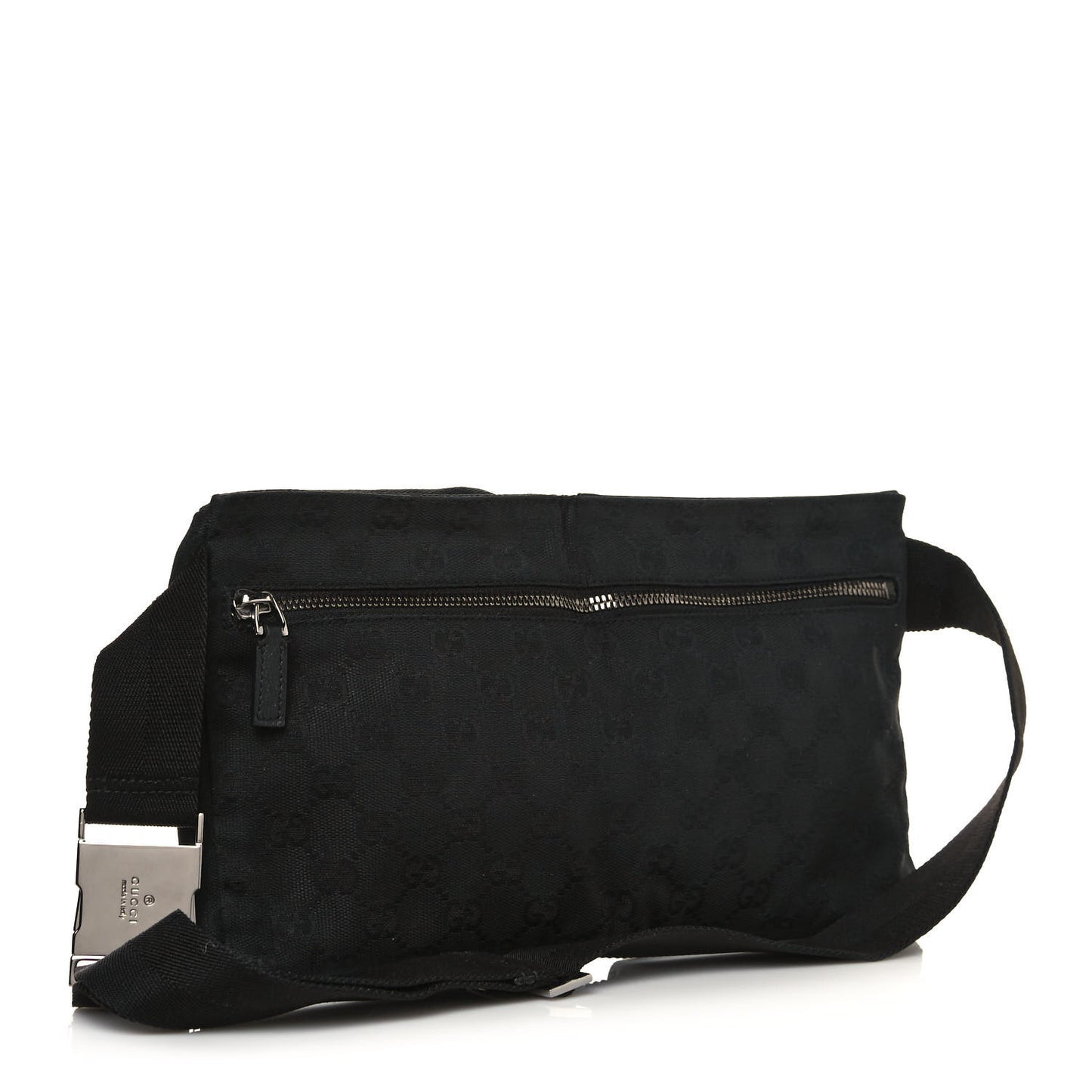 GG Monogram Double Pocket Belt Bag Black