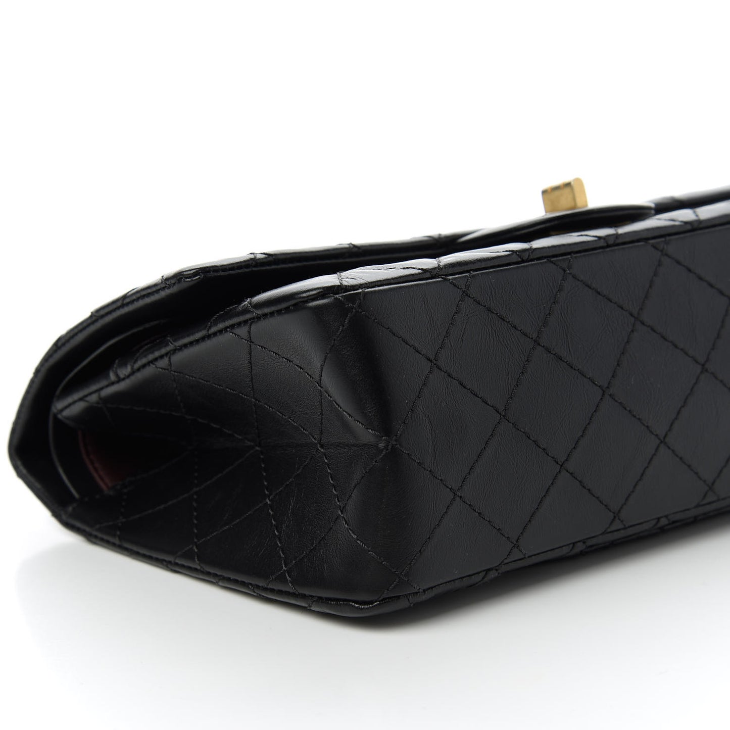 Aged Calfskin Quilted 2.55 Reissue 225 Flap Black