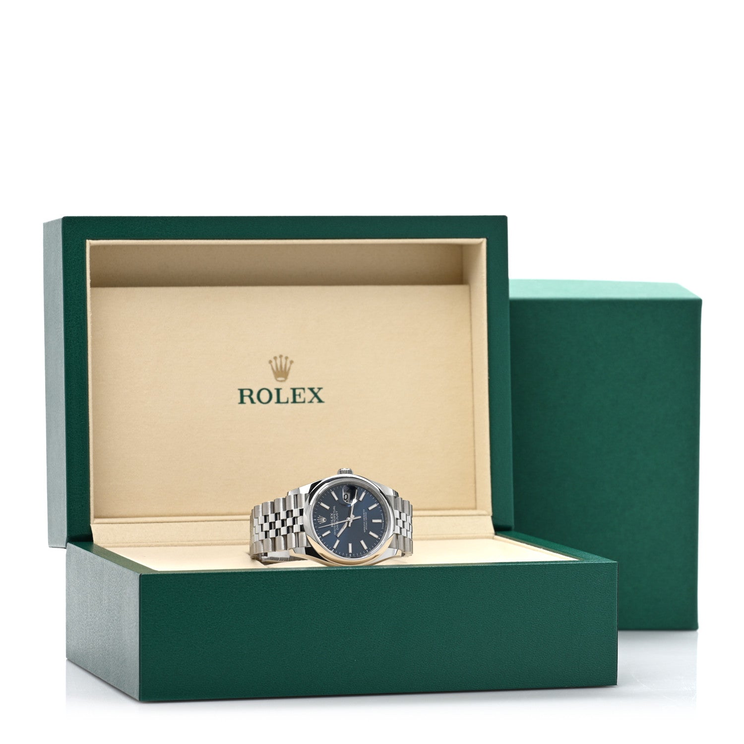 Rolex Stainless Steel 36mm Oyster Perpetual Datejust Watch Bright Blue 126200 5 of 5