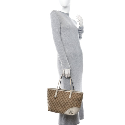 Gucci Monogram Medium New Britt Tote Off White 2 of 12