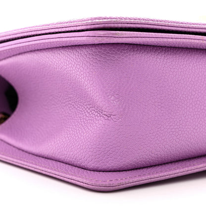 Chanel Caviar Quilted Medium Boy Flap Purple 9 of 10