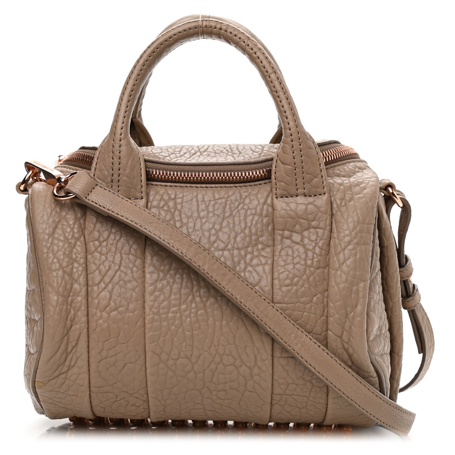 Alexander Wang Pebbled Lambskin Mini Rockie Latte Rose Gold Hardware 1 of 8