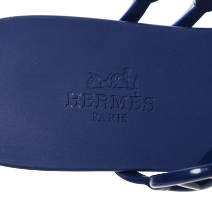 Hermes Rubber Chaine d'Ancre Island Sandals 36 Bleu Smalt 7 of 7