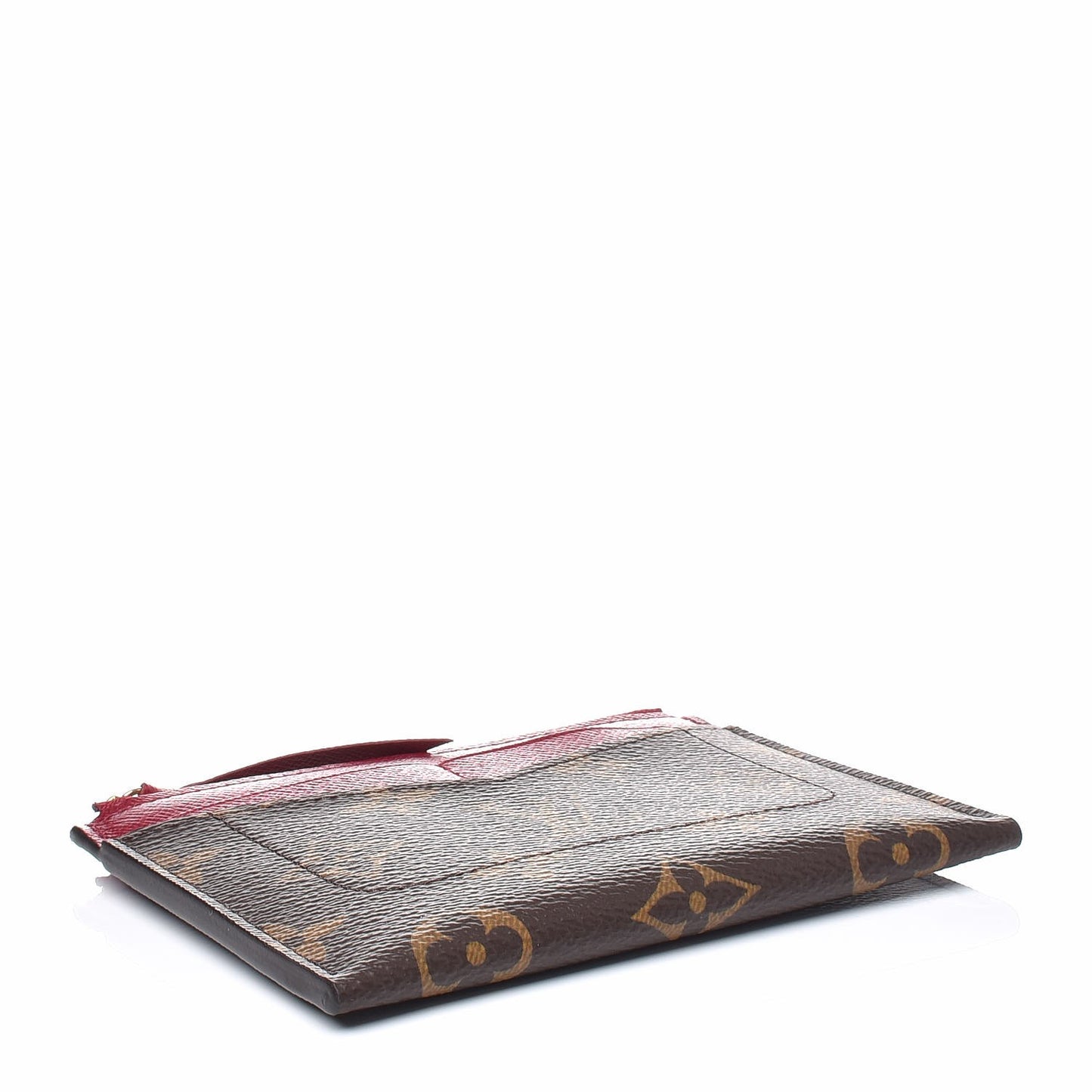 Monogram Zipped Card Holder Fuchsia