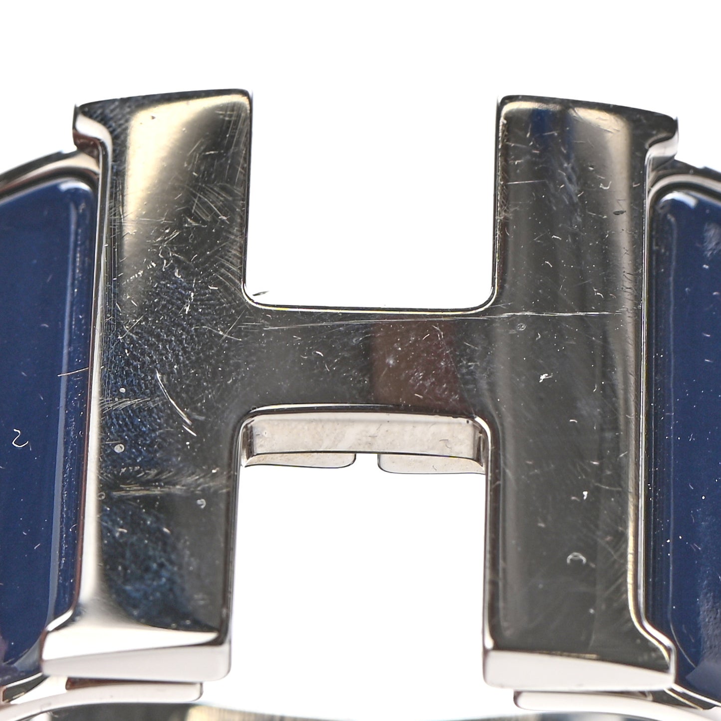 Enamel Extra Wide Clic Clac H Bracelet PM Bleu Nuit