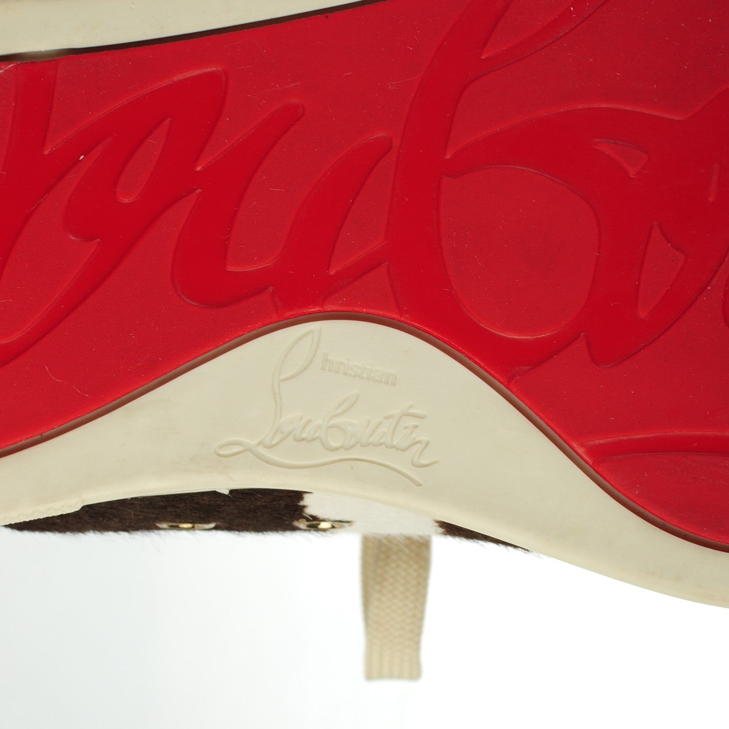 Christian Louboutin Calf Hair Animal Print Rantus Orlato Womens Flat Sneakers 37.5 9 of 10